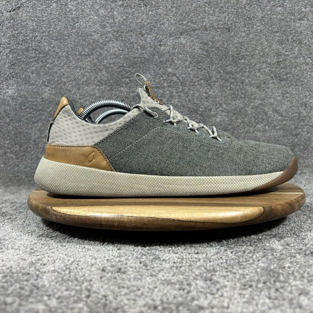 OluKai Nanea Li 10485-BN2R Men’s Size 11 Gray Casual Walking Boat Shoes Used